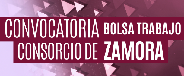 Convocatoria bolsa de trabajo Consorcio de Zamora