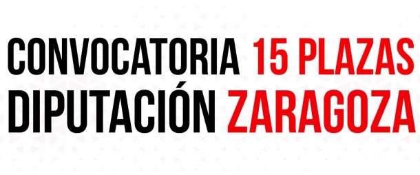 Convocatoria 15 plazas de bombero/a Diputación de Zaragoza