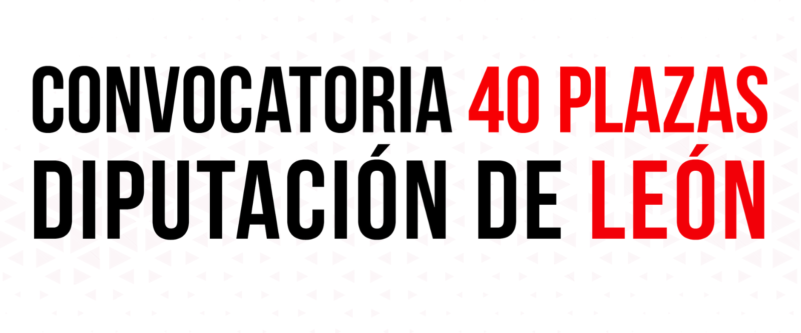 Convocatoria de 40 plazas Diputación de León