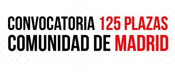 Convocatoria de 125 plazas de bombero/a conductor/a Comunidad de Madrid