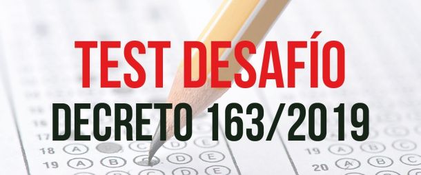 Test desafío del Decreto 163/2019 de la Comunidad Valenciana