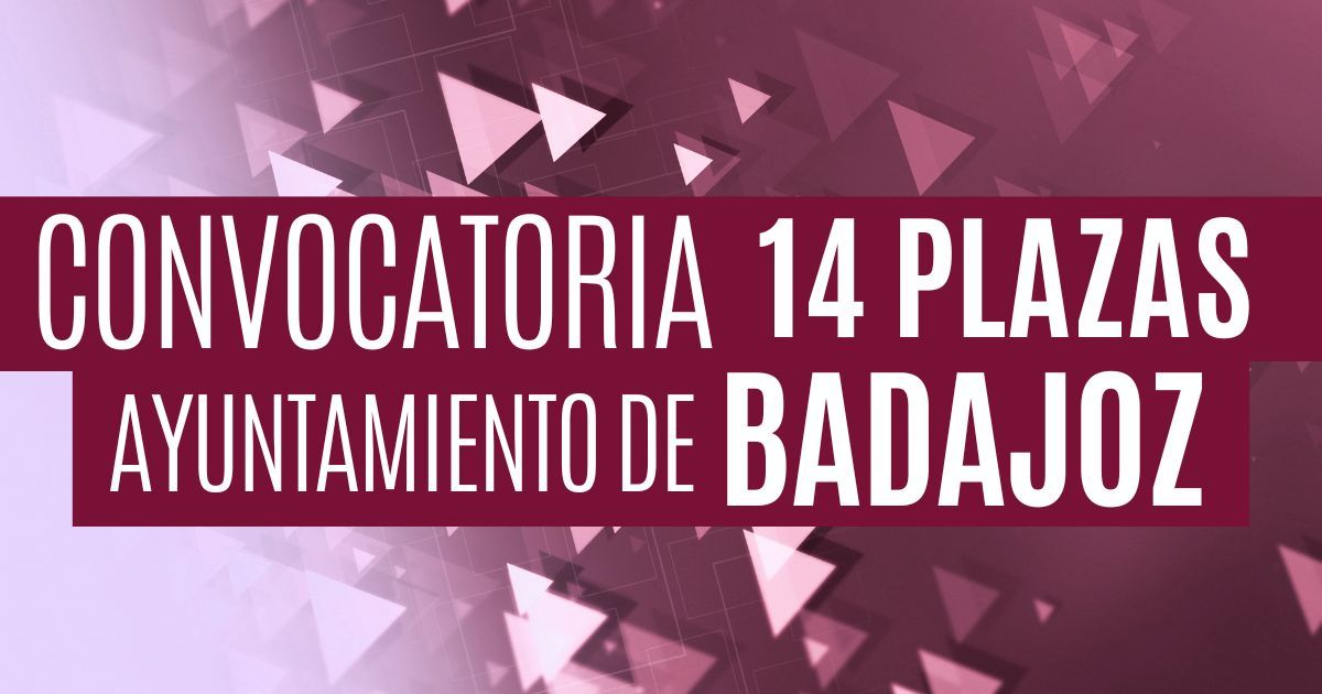 14 plazas bombero en Badajoz